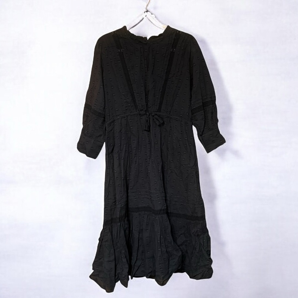 Cleobella Black Midi Open Back Dress